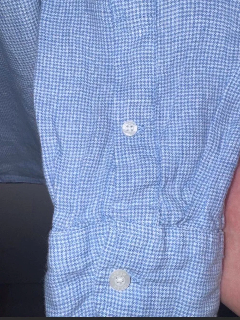 J. Crew Blue Microcheck Button-Down Shirt